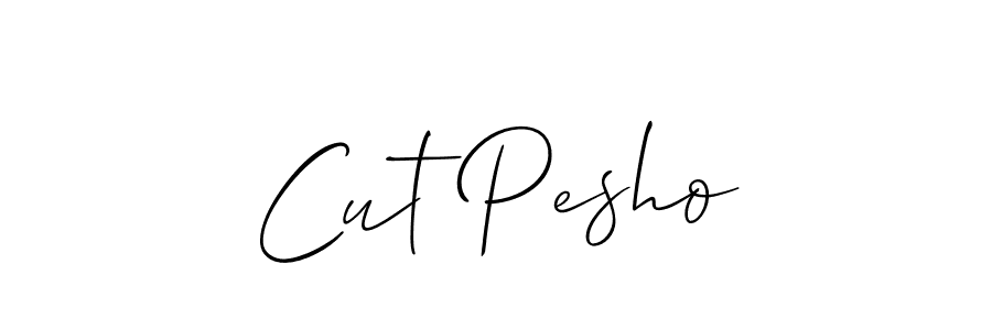 Also You can easily find your signature by using the search form. We will create Cut Pesho name handwritten signature images for you free of cost using Allison_Script sign style. Cut Pesho signature style 2 images and pictures png