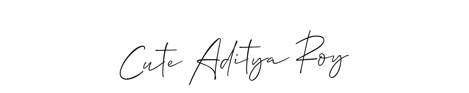 Also You can easily find your signature by using the search form. We will create Cute Aditya Roy name handwritten signature images for you free of cost using Allison_Script sign style. Cute Aditya Roy signature style 2 images and pictures png