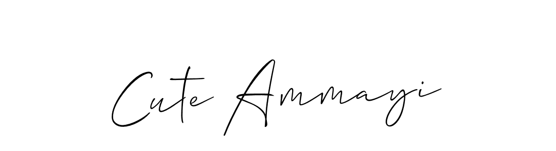 if you are searching for the best signature style for your name Cute Ammayi. so please give up your signature search. here we have designed multiple signature styles  using Allison_Script. Cute Ammayi signature style 2 images and pictures png