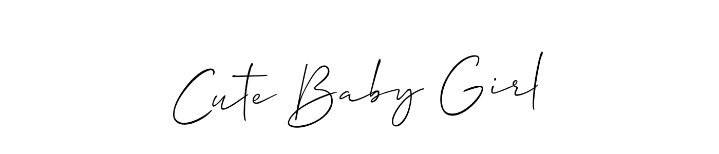 Make a beautiful signature design for name Cute Baby Girl. With this signature (Allison_Script) style, you can create a handwritten signature for free. Cute Baby Girl signature style 2 images and pictures png