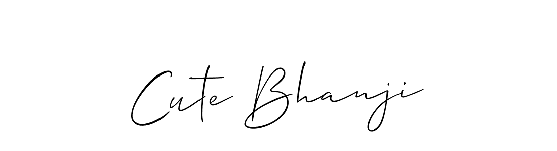 Cute Bhanji stylish signature style. Best Handwritten Sign (Allison_Script) for my name. Handwritten Signature Collection Ideas for my name Cute Bhanji. Cute Bhanji signature style 2 images and pictures png