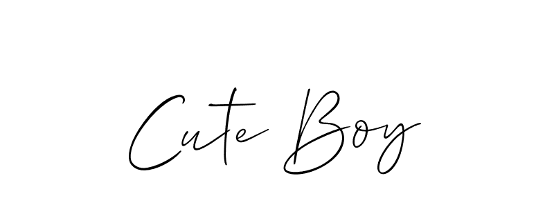 Use a signature maker to create a handwritten signature online. With this signature software, you can design (Allison_Script) your own signature for name Cute Boy. Cute Boy signature style 2 images and pictures png