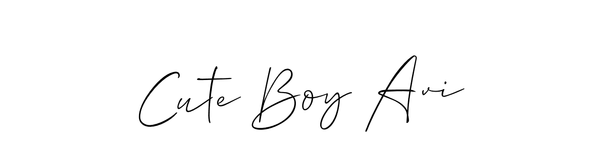 How to make Cute Boy Avi name signature. Use Allison_Script style for creating short signs online. This is the latest handwritten sign. Cute Boy Avi signature style 2 images and pictures png