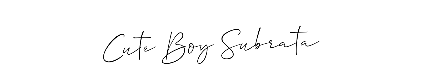 Check out images of Autograph of Cute Boy Subrata name. Actor Cute Boy Subrata Signature Style. Allison_Script is a professional sign style online. Cute Boy Subrata signature style 2 images and pictures png