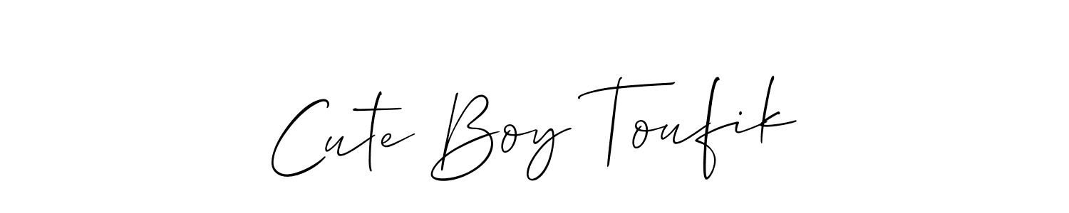 Design your own signature with our free online signature maker. With this signature software, you can create a handwritten (Allison_Script) signature for name Cute Boy Toufik. Cute Boy Toufik signature style 2 images and pictures png
