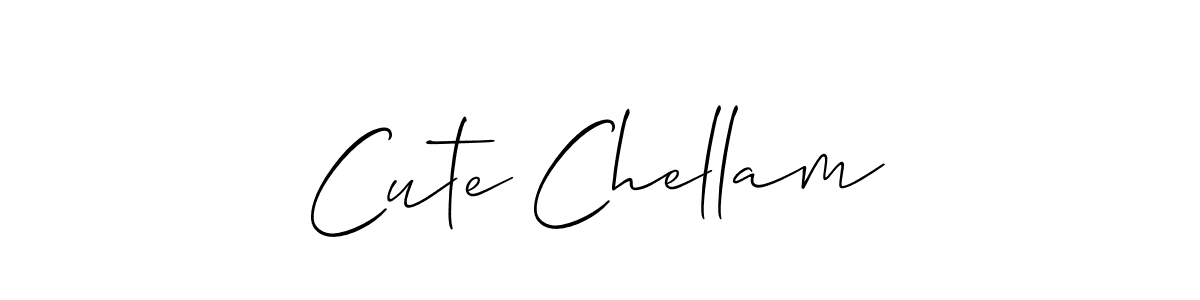 Design your own signature with our free online signature maker. With this signature software, you can create a handwritten (Allison_Script) signature for name Cute Chellam. Cute Chellam signature style 2 images and pictures png