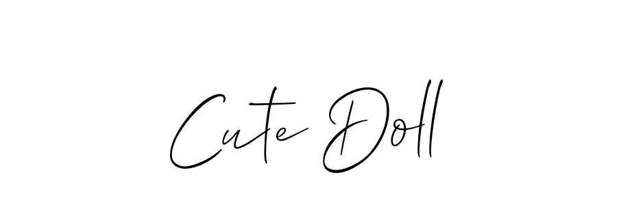 The best way (Allison_Script) to make a short signature is to pick only two or three words in your name. The name Cute Doll include a total of six letters. For converting this name. Cute Doll signature style 2 images and pictures png