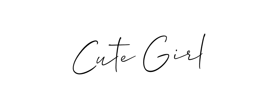 Cute Girl stylish signature style. Best Handwritten Sign (Allison_Script) for my name. Handwritten Signature Collection Ideas for my name Cute Girl. Cute Girl signature style 2 images and pictures png