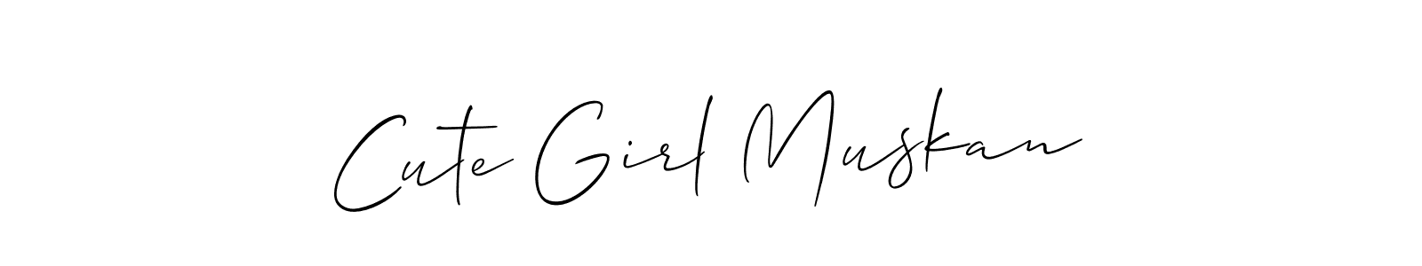 Design your own signature with our free online signature maker. With this signature software, you can create a handwritten (Allison_Script) signature for name Cute Girl Muskan. Cute Girl Muskan signature style 2 images and pictures png