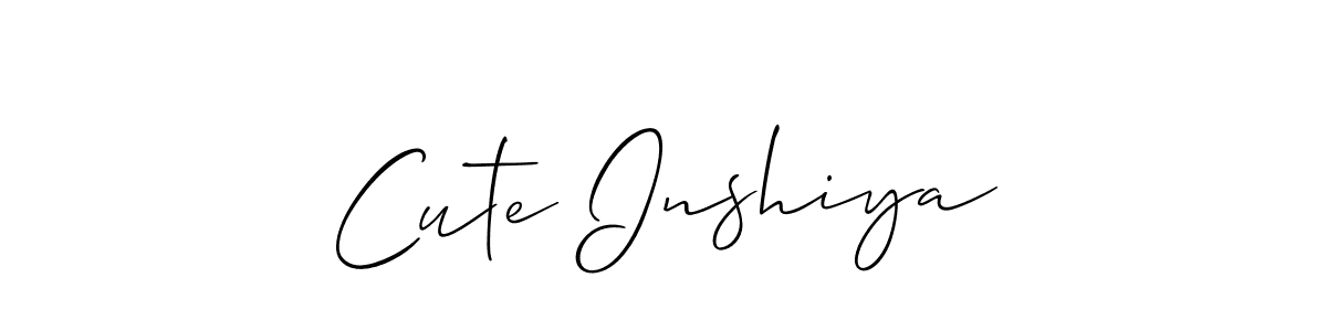This is the best signature style for the Cute Inshiya name. Also you like these signature font (Allison_Script). Mix name signature. Cute Inshiya signature style 2 images and pictures png