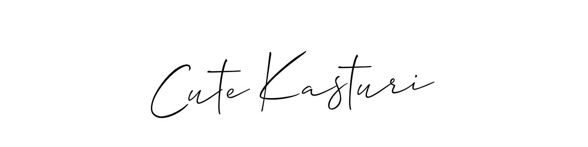 Make a beautiful signature design for name Cute Kasturi. With this signature (Allison_Script) style, you can create a handwritten signature for free. Cute Kasturi signature style 2 images and pictures png