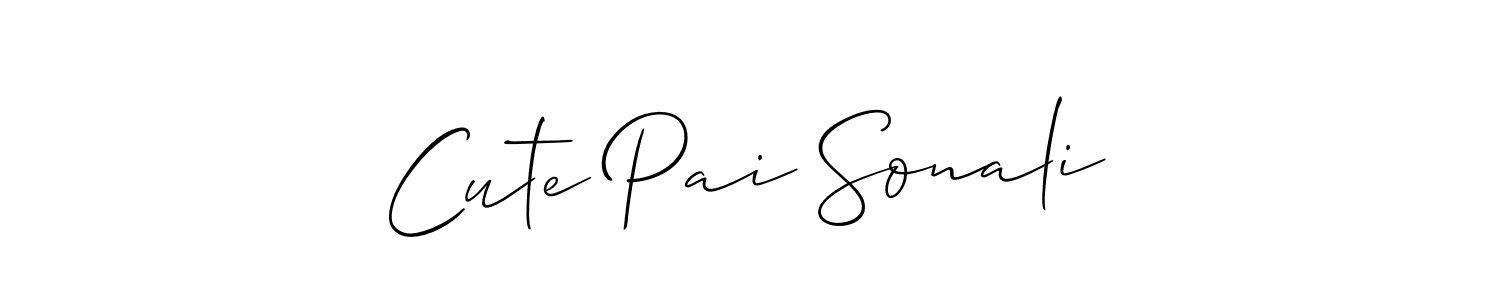 Use a signature maker to create a handwritten signature online. With this signature software, you can design (Allison_Script) your own signature for name Cute Pai Sonali. Cute Pai Sonali signature style 2 images and pictures png