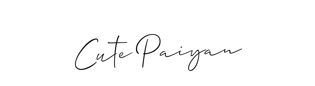 Allison_Script is a professional signature style that is perfect for those who want to add a touch of class to their signature. It is also a great choice for those who want to make their signature more unique. Get Cute Paiyan name to fancy signature for free. Cute Paiyan signature style 2 images and pictures png