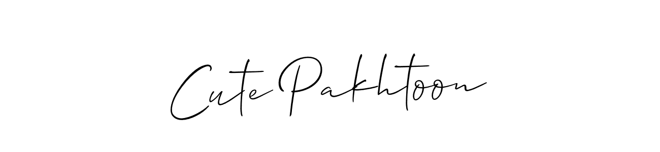 Use a signature maker to create a handwritten signature online. With this signature software, you can design (Allison_Script) your own signature for name Cute Pakhtoon. Cute Pakhtoon signature style 2 images and pictures png