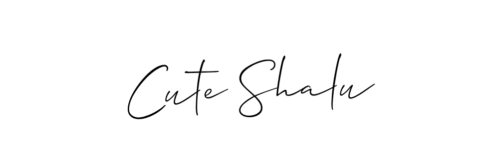 Use a signature maker to create a handwritten signature online. With this signature software, you can design (Allison_Script) your own signature for name Cute Shalu. Cute Shalu signature style 2 images and pictures png