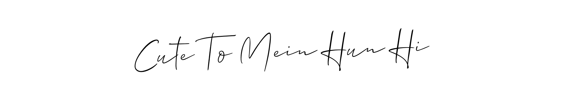 See photos of Cute To Mein Hun Hi official signature by Spectra . Check more albums & portfolios. Read reviews & check more about Allison_Script font. Cute To Mein Hun Hi signature style 2 images and pictures png