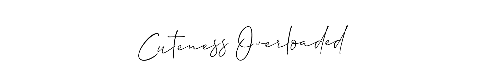 It looks lik you need a new signature style for name Cuteness Overloaded. Design unique handwritten (Allison_Script) signature with our free signature maker in just a few clicks. Cuteness Overloaded signature style 2 images and pictures png