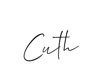 You should practise on your own different ways (Allison_Script) to write your name (Cuth) in signature. don't let someone else do it for you. Cuth signature style 2 images and pictures png