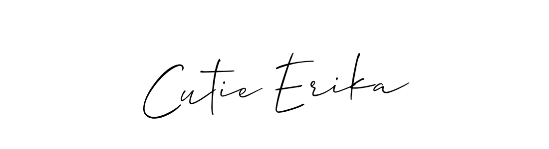 How to Draw Cutie Erika signature style? Allison_Script is a latest design signature styles for name Cutie Erika. Cutie Erika signature style 2 images and pictures png
