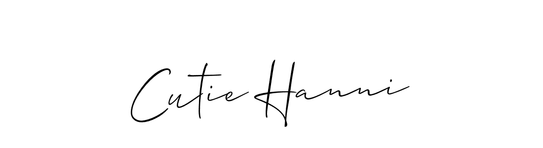 Similarly Allison_Script is the best handwritten signature design. Signature creator online .You can use it as an online autograph creator for name Cutie Hanni. Cutie Hanni signature style 2 images and pictures png