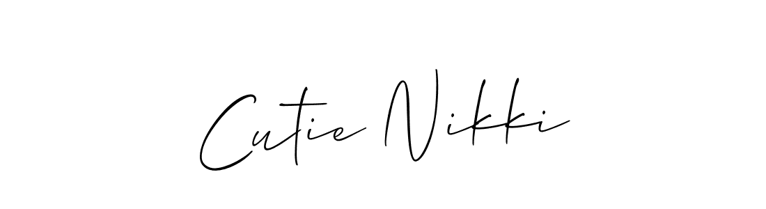 Similarly Allison_Script is the best handwritten signature design. Signature creator online .You can use it as an online autograph creator for name Cutie Nikki. Cutie Nikki signature style 2 images and pictures png