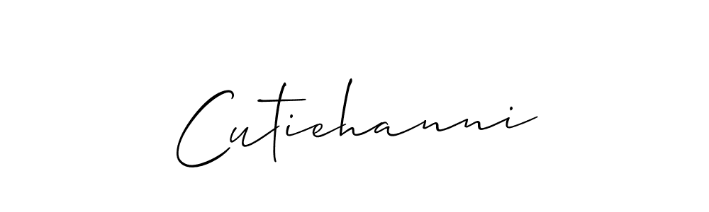 How to Draw Cutiehanni signature style? Allison_Script is a latest design signature styles for name Cutiehanni. Cutiehanni signature style 2 images and pictures png