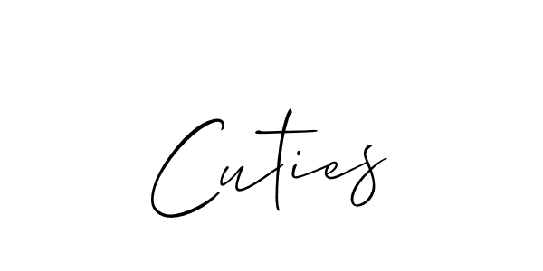 Design your own signature with our free online signature maker. With this signature software, you can create a handwritten (Allison_Script) signature for name Cuties. Cuties signature style 2 images and pictures png
