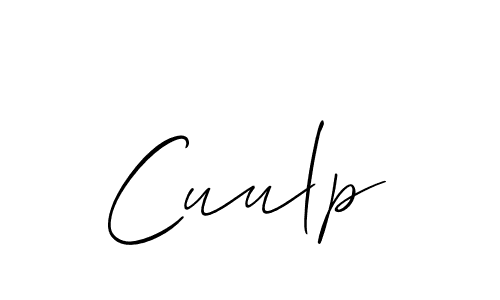 Create a beautiful signature design for name Cuulp. With this signature (Allison_Script) fonts, you can make a handwritten signature for free. Cuulp signature style 2 images and pictures png