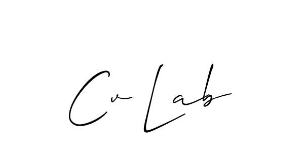 You should practise on your own different ways (Allison_Script) to write your name (Cv Lab) in signature. don't let someone else do it for you. Cv Lab signature style 2 images and pictures png