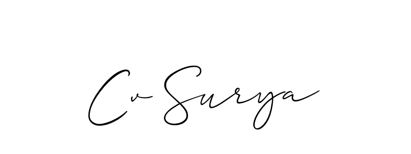 Here are the top 10 professional signature styles for the name Cv Surya. These are the best autograph styles you can use for your name. Cv Surya signature style 2 images and pictures png