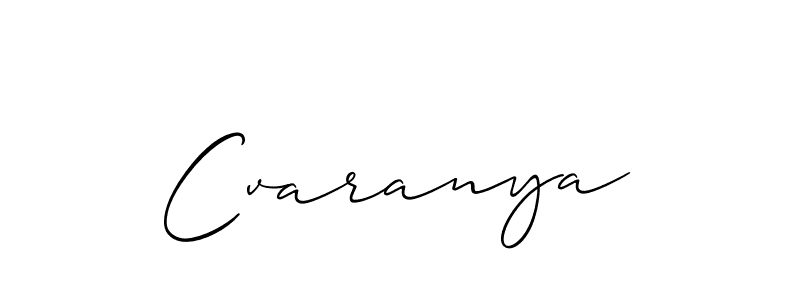 It looks lik you need a new signature style for name Cvaranya. Design unique handwritten (Allison_Script) signature with our free signature maker in just a few clicks. Cvaranya signature style 2 images and pictures png
