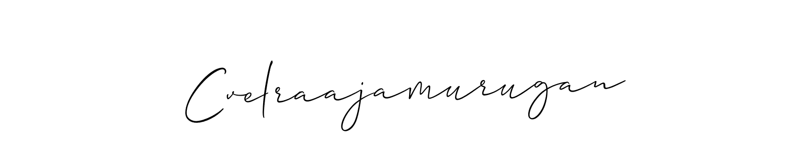 Make a beautiful signature design for name Cvelraajamurugan. With this signature (Allison_Script) style, you can create a handwritten signature for free. Cvelraajamurugan signature style 2 images and pictures png