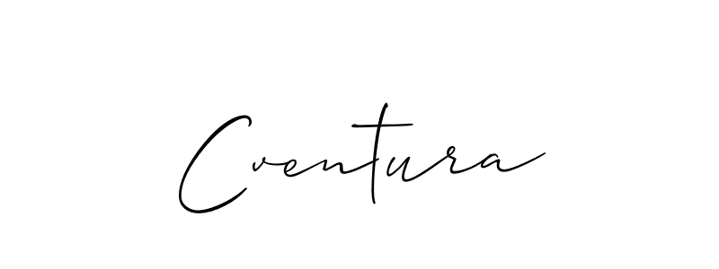 The best way (Allison_Script) to make a short signature is to pick only two or three words in your name. The name Cventura include a total of six letters. For converting this name. Cventura signature style 2 images and pictures png