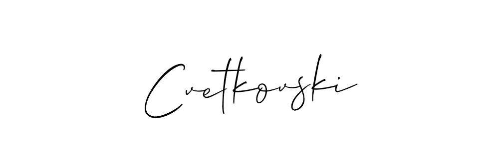 Also You can easily find your signature by using the search form. We will create Cvetkovski name handwritten signature images for you free of cost using Allison_Script sign style. Cvetkovski signature style 2 images and pictures png