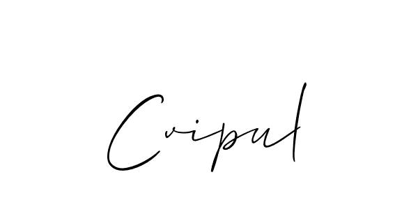 Also You can easily find your signature by using the search form. We will create Cvipul name handwritten signature images for you free of cost using Allison_Script sign style. Cvipul signature style 2 images and pictures png