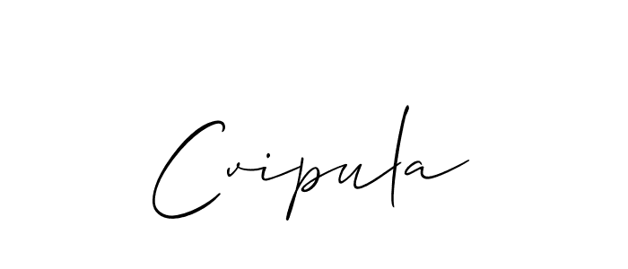 Design your own signature with our free online signature maker. With this signature software, you can create a handwritten (Allison_Script) signature for name Cvipula. Cvipula signature style 2 images and pictures png