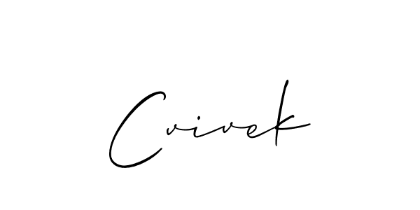 Make a short Cvivek signature style. Manage your documents anywhere anytime using Allison_Script. Create and add eSignatures, submit forms, share and send files easily. Cvivek signature style 2 images and pictures png