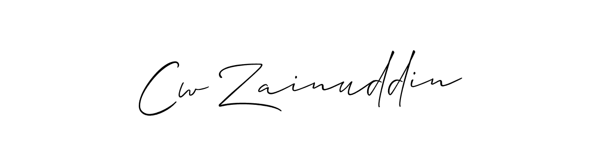 Here are the top 10 professional signature styles for the name Cw Zainuddin. These are the best autograph styles you can use for your name. Cw Zainuddin signature style 2 images and pictures png