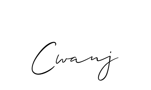 How to Draw Cwanj signature style? Allison_Script is a latest design signature styles for name Cwanj. Cwanj signature style 2 images and pictures png