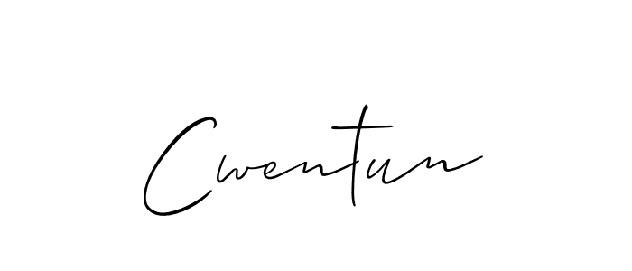 How to make Cwentun signature? Allison_Script is a professional autograph style. Create handwritten signature for Cwentun name. Cwentun signature style 2 images and pictures png