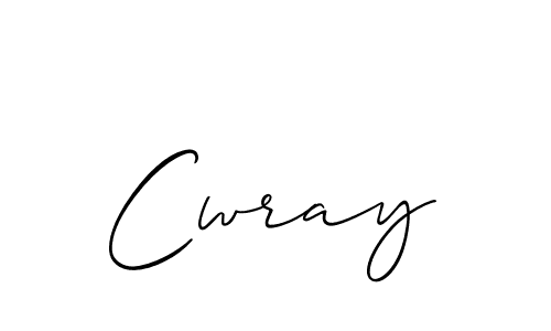 How to make Cwray name signature. Use Allison_Script style for creating short signs online. This is the latest handwritten sign. Cwray signature style 2 images and pictures png