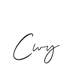 It looks lik you need a new signature style for name Cwy. Design unique handwritten (Allison_Script) signature with our free signature maker in just a few clicks. Cwy signature style 2 images and pictures png