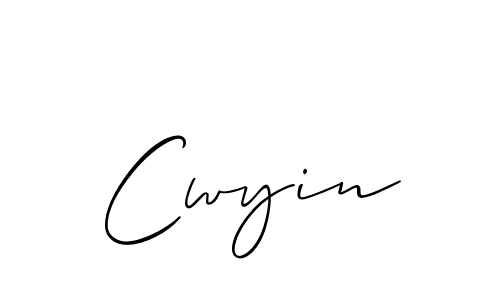 Best and Professional Signature Style for Cwyin. Allison_Script Best Signature Style Collection. Cwyin signature style 2 images and pictures png