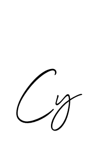 Design your own signature with our free online signature maker. With this signature software, you can create a handwritten (Allison_Script) signature for name Cy. Cy signature style 2 images and pictures png