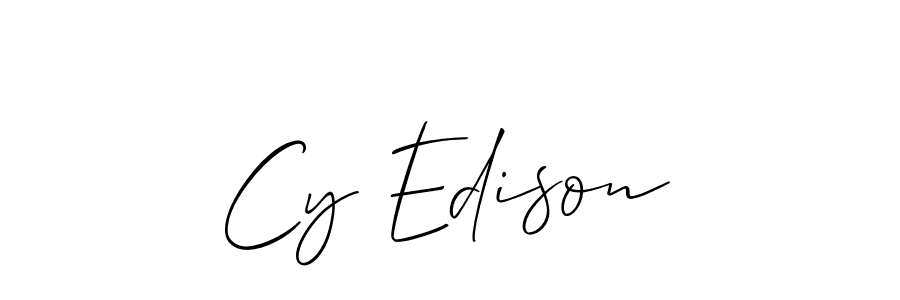 Make a beautiful signature design for name Cy Edison. Use this online signature maker to create a handwritten signature for free. Cy Edison signature style 2 images and pictures png