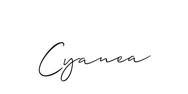 Also we have Cyanea name is the best signature style. Create professional handwritten signature collection using Allison_Script autograph style. Cyanea signature style 2 images and pictures png