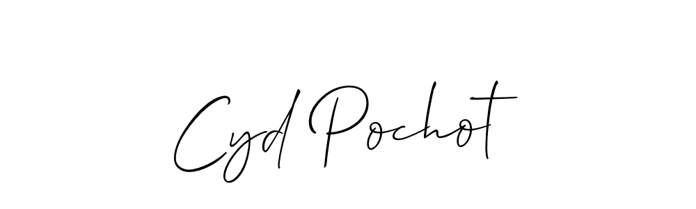if you are searching for the best signature style for your name Cyd Pochot. so please give up your signature search. here we have designed multiple signature styles  using Allison_Script. Cyd Pochot signature style 2 images and pictures png