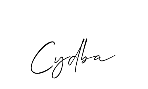 It looks lik you need a new signature style for name Cydba. Design unique handwritten (Allison_Script) signature with our free signature maker in just a few clicks. Cydba signature style 2 images and pictures png
