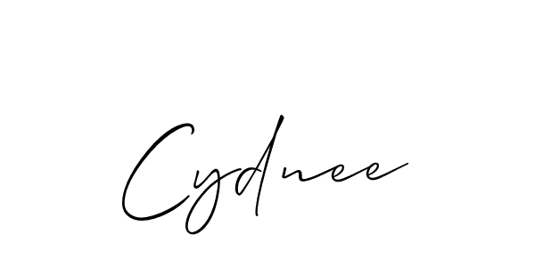 How to make Cydnee name signature. Use Allison_Script style for creating short signs online. This is the latest handwritten sign. Cydnee signature style 2 images and pictures png