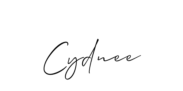 How to make Cydnee name signature. Use Allison_Script style for creating short signs online. This is the latest handwritten sign. Cydnee signature style 2 images and pictures png